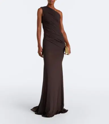 Alex Perry One-shoulder mesh gown | Thumbnail 4