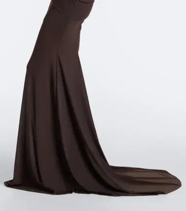 Alex Perry One-shoulder mesh gown | Thumbnail 5