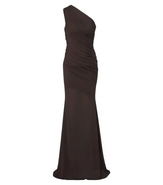 Alex Perry One-shoulder mesh gown