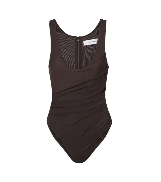 Alex Perry Gathered mesh bodysuit