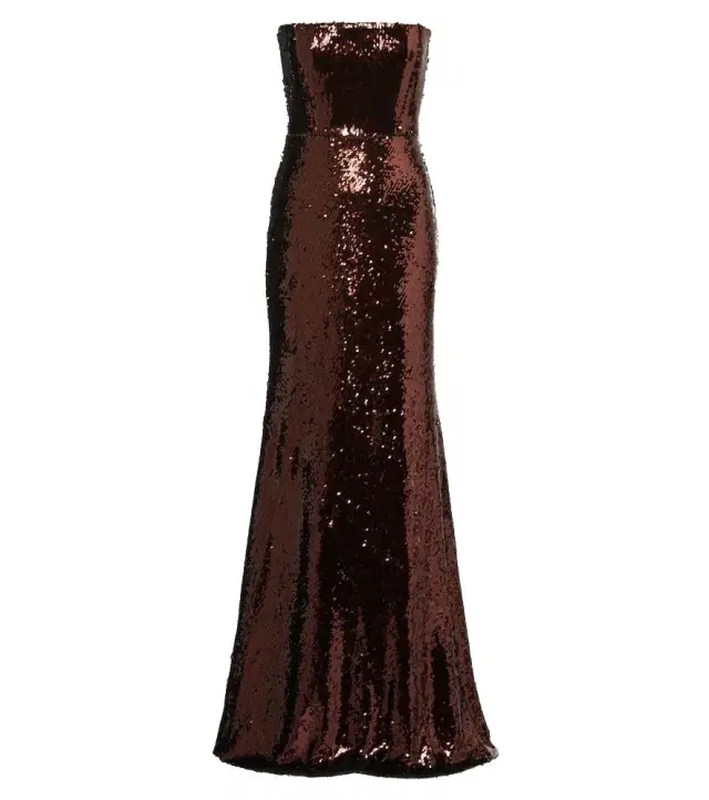 Alex Perry Sequined bustier gown