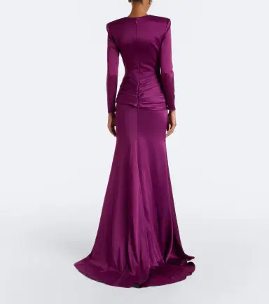 Alex Perry Satin crêpe gown | Thumbnail 3 Alex Perry Satin crêpe gown | Thumbnail 3