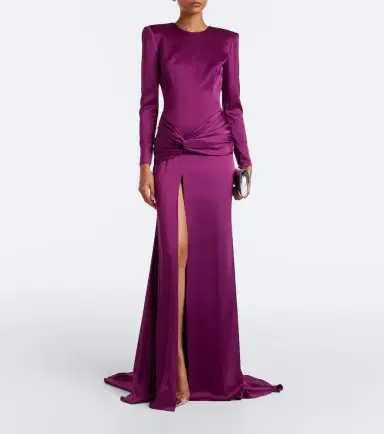 Alex Perry Satin crêpe gown | Thumbnail 6 Alex Perry Satin crêpe gown | Thumbnail 6