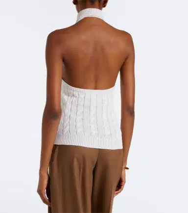 Ralph Lauren Collection Cable-knit silk top | Thumbnail 2