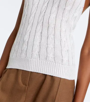 Ralph Lauren Collection Cable-knit silk top | Thumbnail 4
