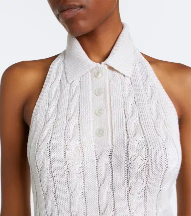 Ralph Lauren Collection Cable-knit silk top | Thumbnail 5