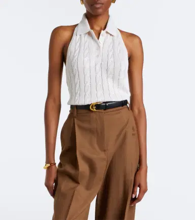 Ralph Lauren Collection Cable-knit silk top | Thumbnail 6