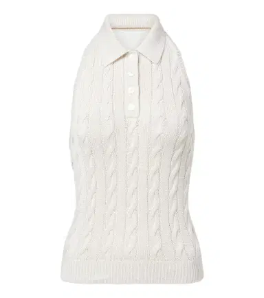 Ralph Lauren Collection Cable-knit silk top | Thumbnail 1