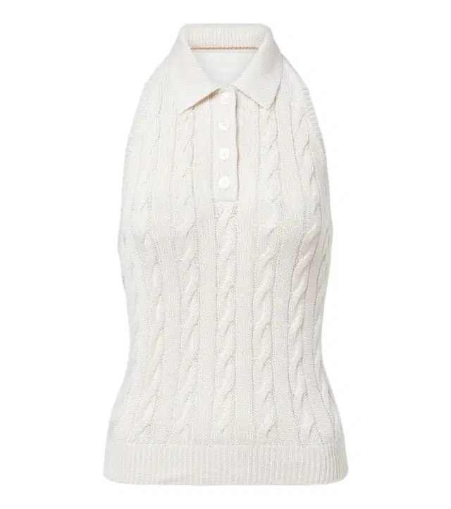 Ralph Lauren Collection Cable-knit silk top