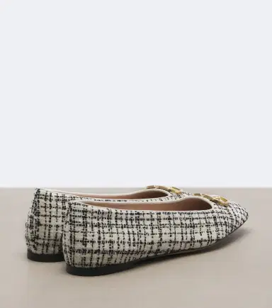 Valentino Garavani VLogo bouclé ballet flats | Thumbnail 3