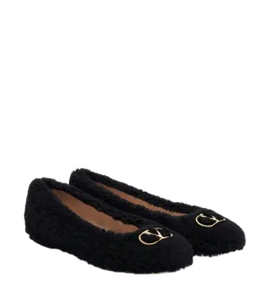 Valentino Garavani VLogo teddy ballet flats | Thumbnail 1 Valentino Garavani VLogo teddy ballet flats | Thumbnail 1