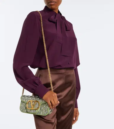 Valentino Garavani Locò Small embellished satin shoulder bag | Thumbnail 5 Valentino Garavani Locò Small embellished satin shoulder bag | Thumbnail 5