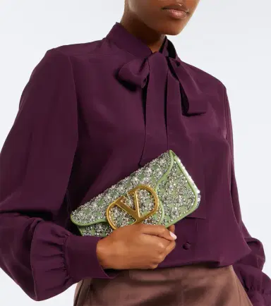 Valentino Garavani Locò Small embellished satin shoulder bag | Thumbnail 7 Valentino Garavani Locò Small embellished satin shoulder bag | Thumbnail 7