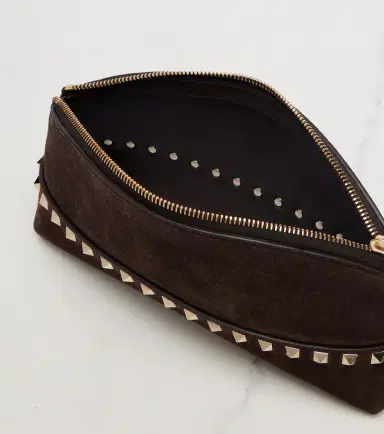 Valentino Garavani Rockstud Small suede pouch | Thumbnail 3 Valentino Garavani Rockstud Small suede pouch | Thumbnail 3