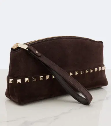 Valentino Garavani Rockstud Small suede pouch | Thumbnail 4 Valentino Garavani Rockstud Small suede pouch | Thumbnail 4