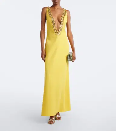 Valentino Embellished linen gown | Thumbnail 2