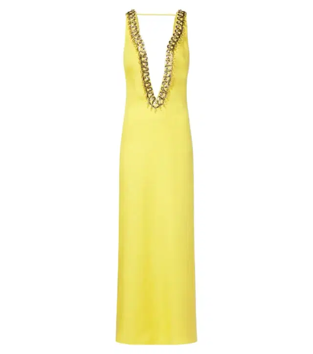 Valentino Embellished linen gown
