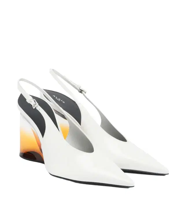 Alaia Alaïa Invisible leather wedge pumps