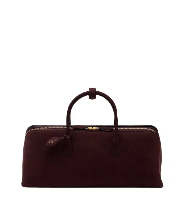 Alaia Alaïa Delta Medium suede top-handle bag
