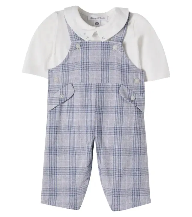 Tartine et Chocolat Baby cotton bodysuit and overalls set