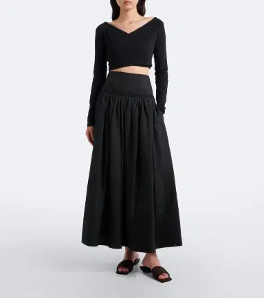 Alaïa Alaïa Cotton-blend crêpe wrap top | Thumbnail 5