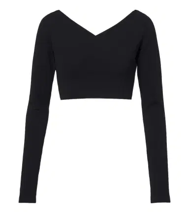 Alaïa Alaïa Cotton-blend crêpe wrap top | Thumbnail 1