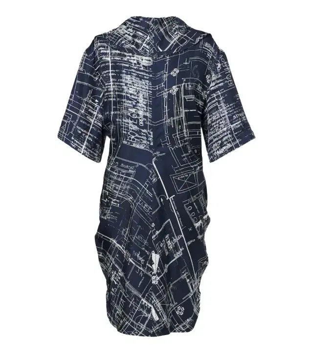 Bottega Veneta Printed silk twill midi dress