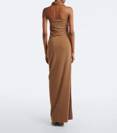 Magda Butrym Floral-appliqué wool-blend gown | Thumbnail 5