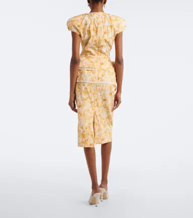 Magda Butrym Floral-appliqué floral cotton-blend midi dress | Thumbnail 5 Magda Butrym Floral-appliqué floral cotton-blend midi dress | Thumbnail 5