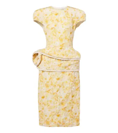 Magda Butrym Floral-appliqué floral cotton-blend midi dress | Thumbnail 1 Magda Butrym Floral-appliqué floral cotton-blend midi dress | Thumbnail 1
