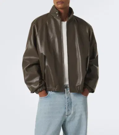 Bottega Veneta Intrecciato leather blouson jacket | Thumbnail 4