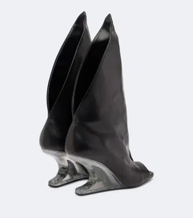 Rick Owens Cantilever leather mid-calf boots | Thumbnail 4 Rick Owens Cantilever leather mid-calf boots | Thumbnail 4