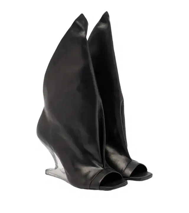 Rick Owens Cantilever leather mid-calf boots