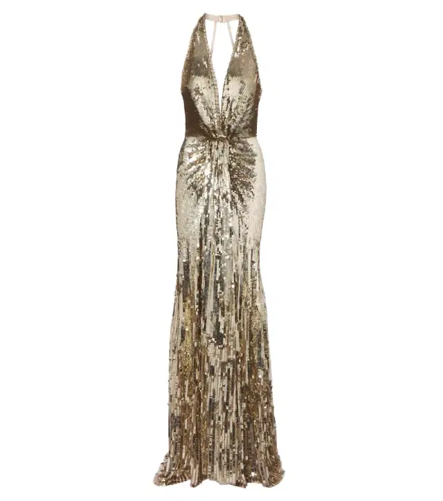 Jenny Packham Lisette embellished gathered gown