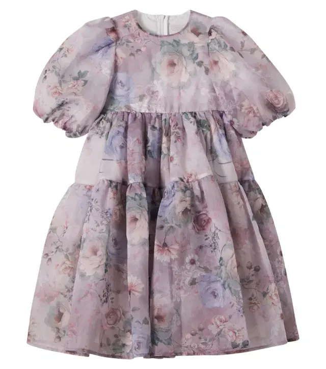 Petite Amalie Floral organza dress