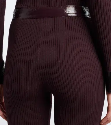 Courrèges Courrèges Ribbed-knit flared pants | Thumbnail 6