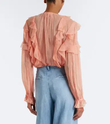 Ulla Johnson Delfina ruffled silk chiffon blouse | Thumbnail 3 Ulla Johnson Delfina ruffled silk chiffon blouse | Thumbnail 3