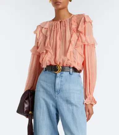 Ulla Johnson Delfina ruffled silk chiffon blouse | Thumbnail 6 Ulla Johnson Delfina ruffled silk chiffon blouse | Thumbnail 6