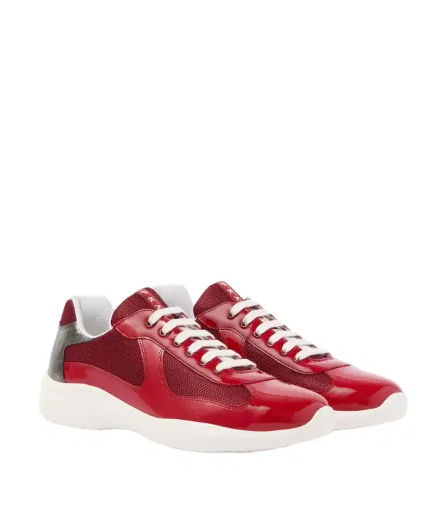 Prada America's Cup leather-trimmed sneakers