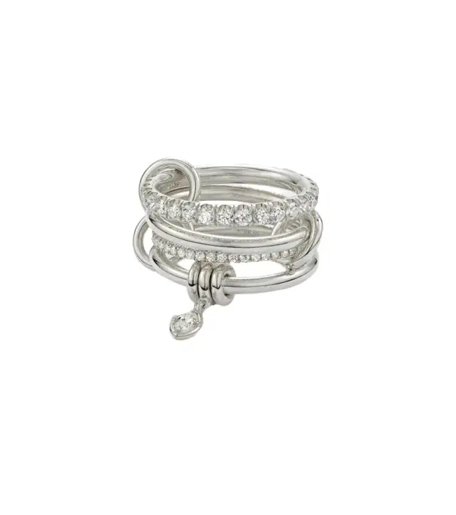 Spinelli Kilcollin Inara Heart sterling silver ring with diamonds