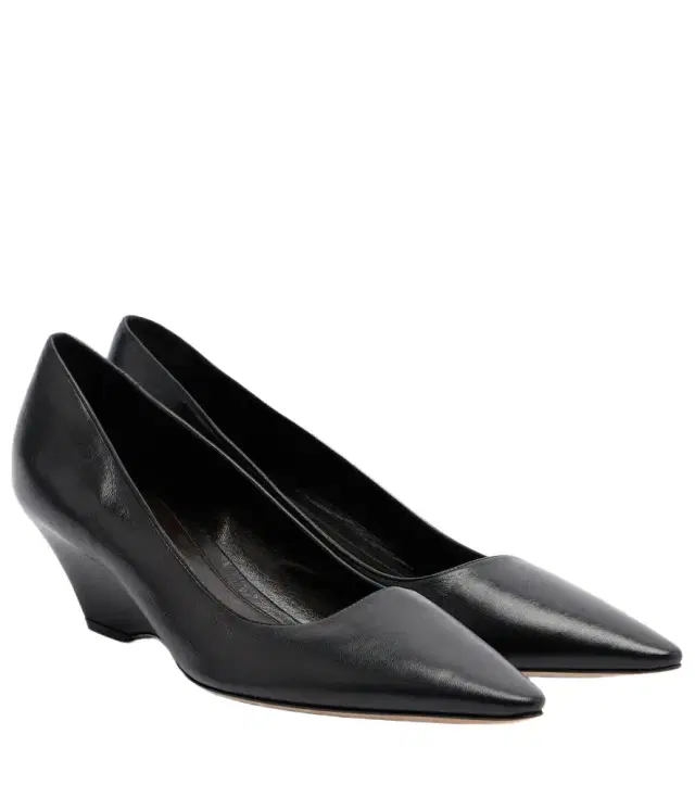 The Row Liisa leather wedges