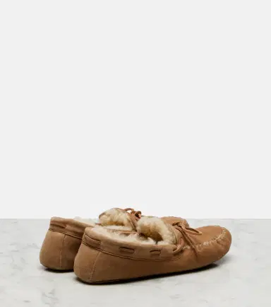 The Row Lucca shearling-trimmed suede boat shoes | Thumbnail 2 The Row Lucca shearling-trimmed suede boat shoes | Thumbnail 2