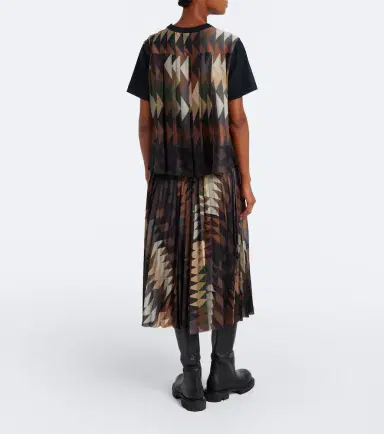 Sacai x A. P.C. plissé printed midi skirt | Thumbnail 4 Sacai x A. P.C. plissé printed midi skirt | Thumbnail 4