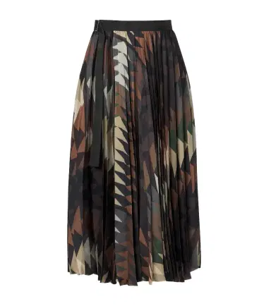 Sacai x A. P.C. plissé printed midi skirt | Thumbnail 1 Sacai x A. P.C. plissé printed midi skirt | Thumbnail 1