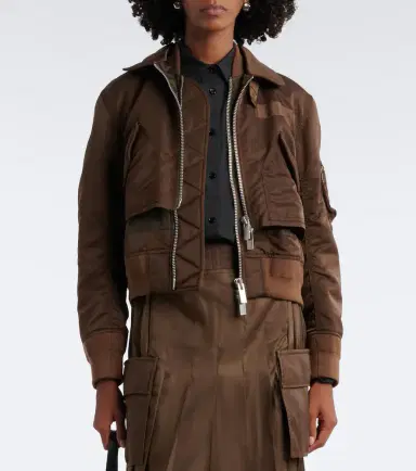 Sacai Pleated twill midi skirt | Thumbnail 6 Sacai Pleated twill midi skirt | Thumbnail 6