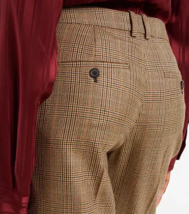 Saint Laurent Prince of Wales check wool flared pants | Thumbnail 3 Saint Laurent Prince of Wales check wool flared pants | Thumbnail 3
