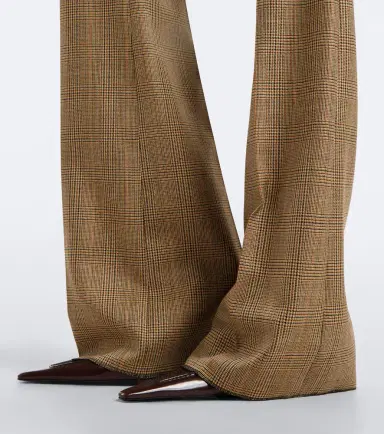 Saint Laurent Prince of Wales check wool flared pants | Thumbnail 4 Saint Laurent Prince of Wales check wool flared pants | Thumbnail 4