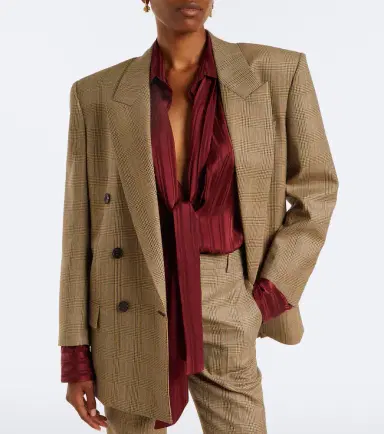Saint Laurent Prince of Wales check wool blazer | Thumbnail 2 Saint Laurent Prince of Wales check wool blazer | Thumbnail 2