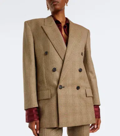 Saint Laurent Prince of Wales check wool blazer | Thumbnail 7 Saint Laurent Prince of Wales check wool blazer | Thumbnail 7