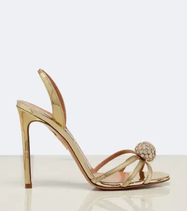 Aquazzura Crystal Bubble slingback sandals | Thumbnail 3